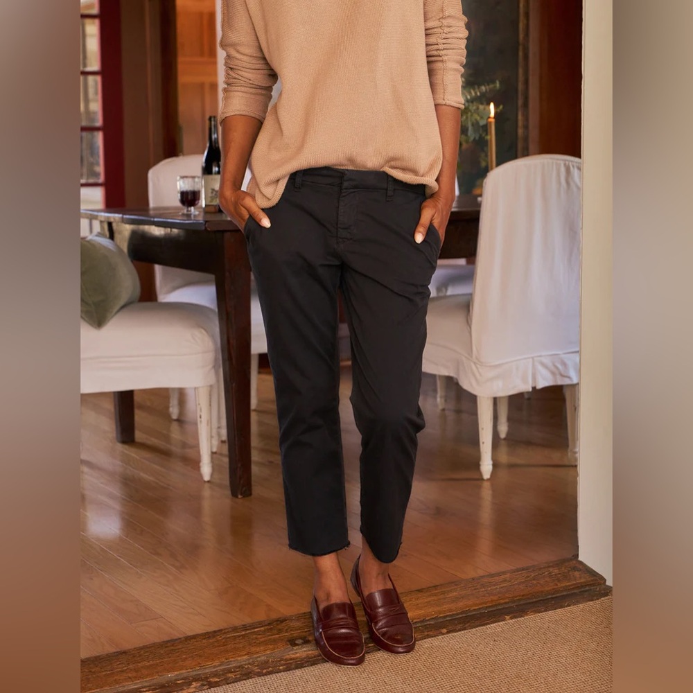 Frank & Eileen Wicklow Italian Performance Twill Chino Pants Black 10